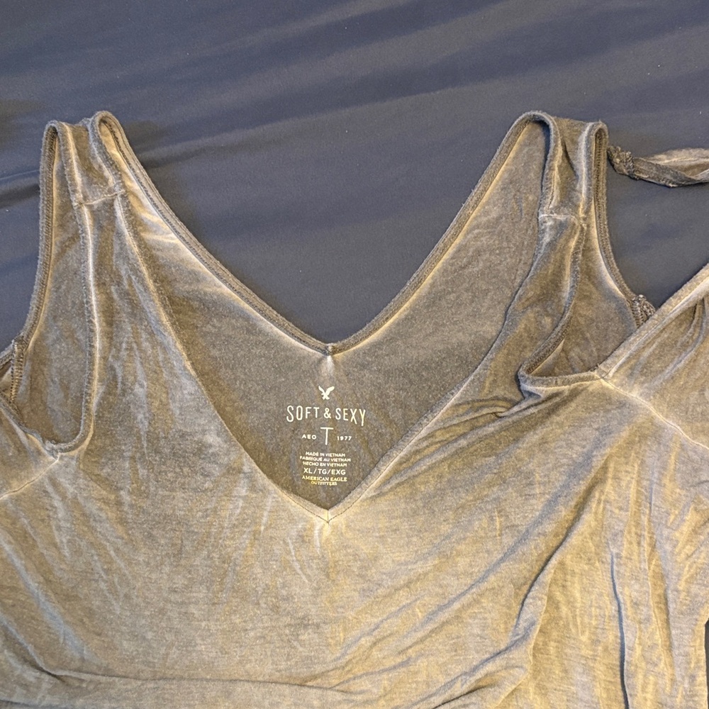 American Eagle Outfitters Soft & Sexy Charcoal Tank